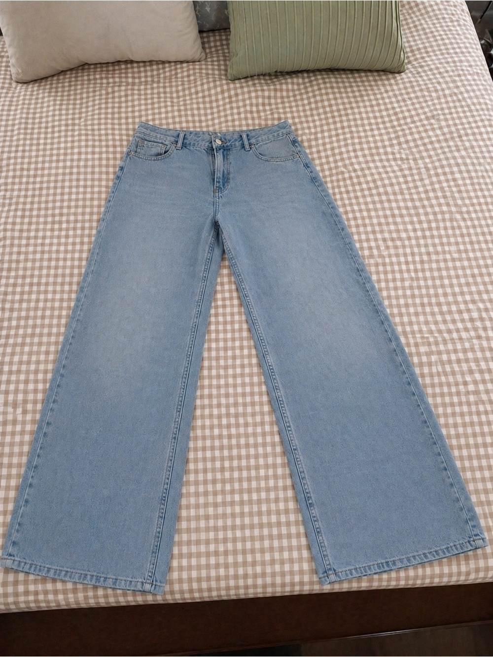 Zara Light Blue Wide Leg Jeans